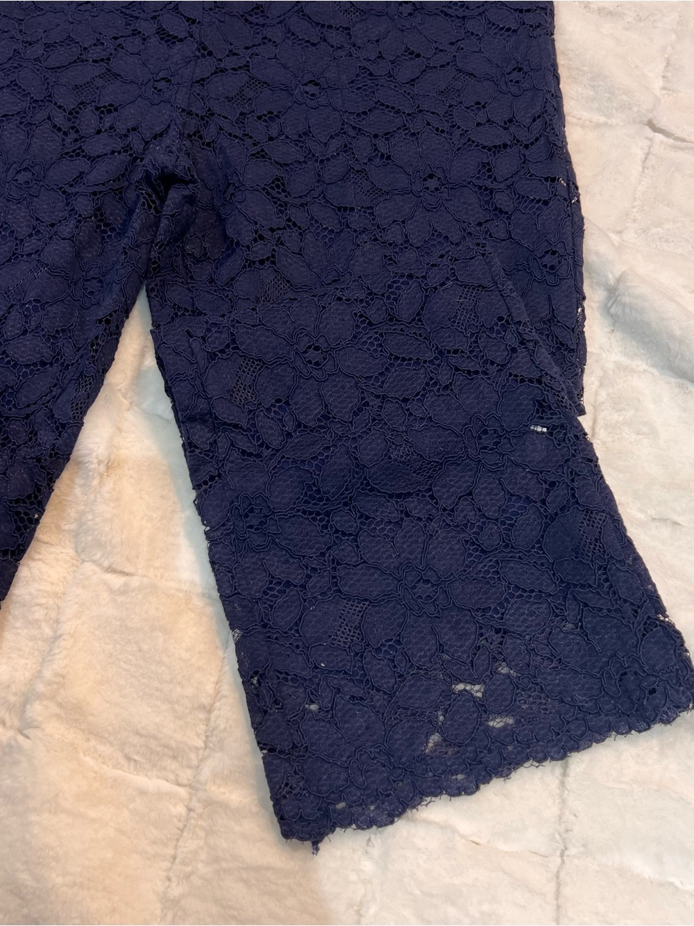 Free People Navy Lace Pull-On Flare Pants - Picture 5 of 8